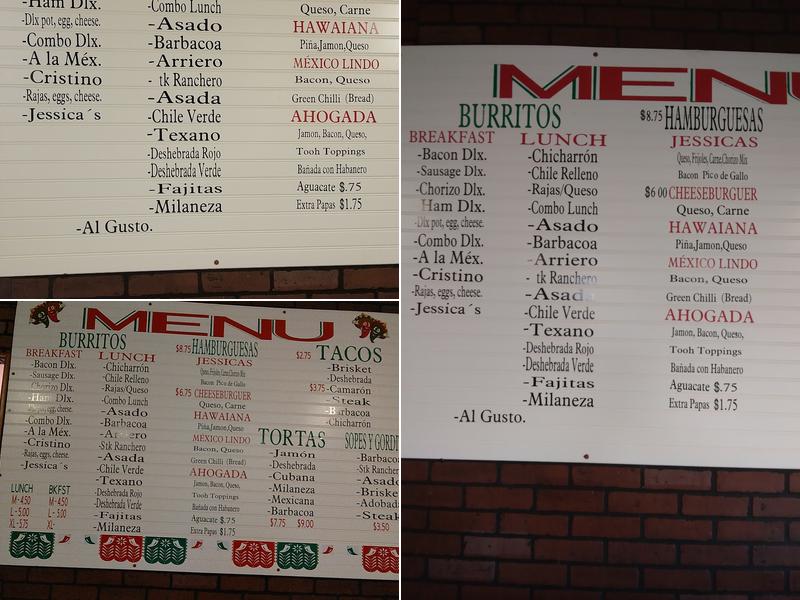 Jesica's Mexico Lindos Menu