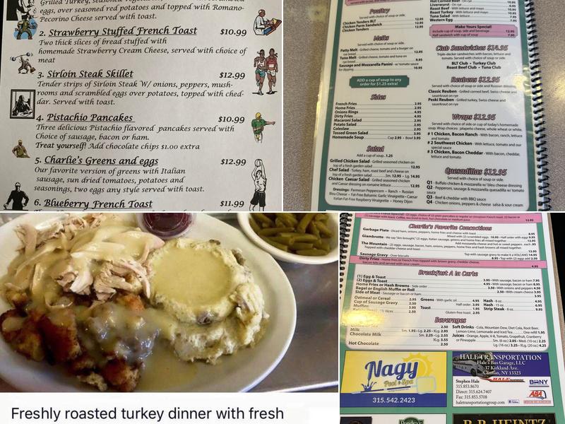 Charlie's Place Menu