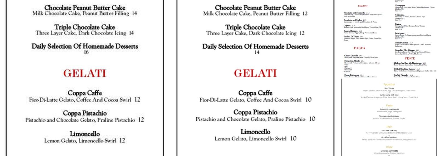 Ristorante Luciano Menu