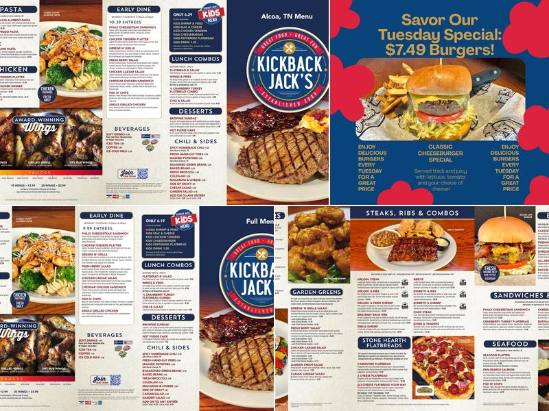 Kickback Jack's Restaurant Menu