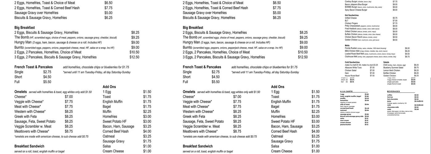 Gigi's Place Menu