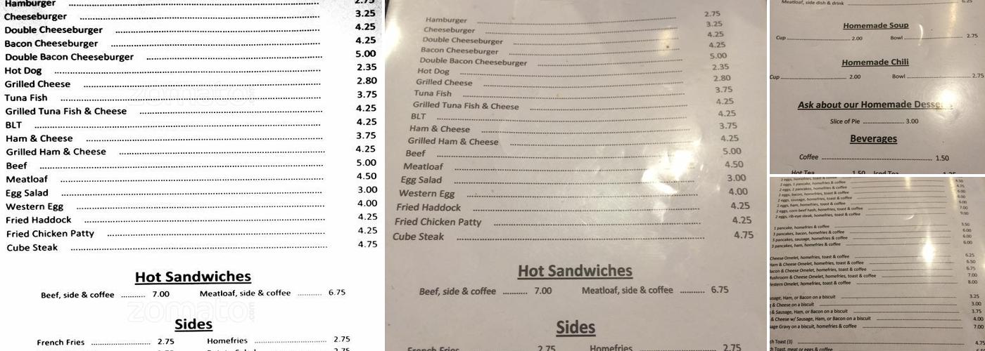 Harris Diner Menu