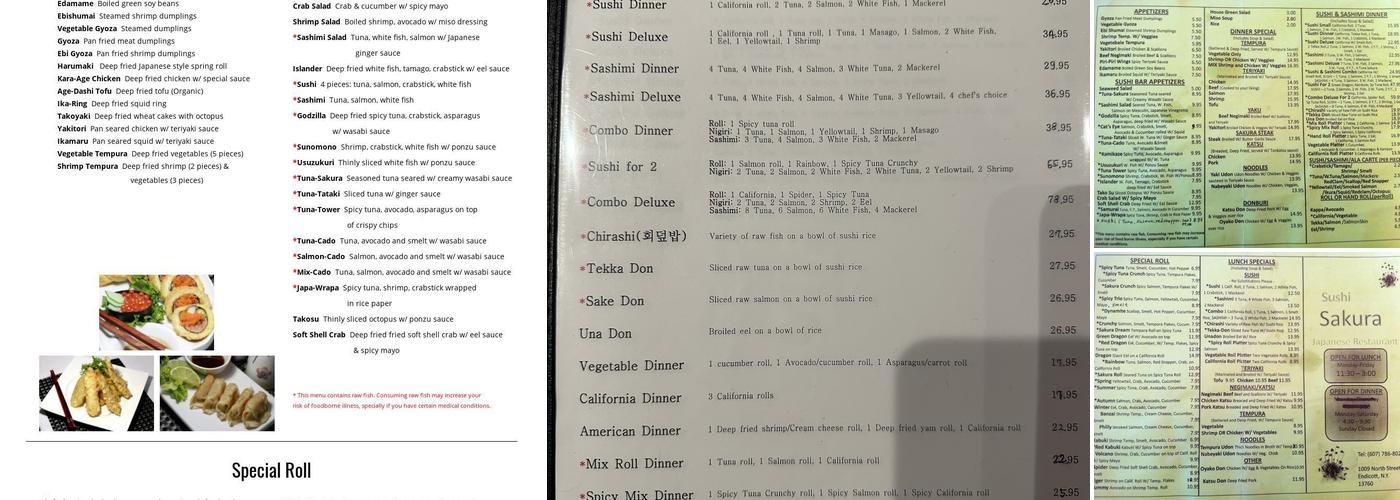 Sakura Menu