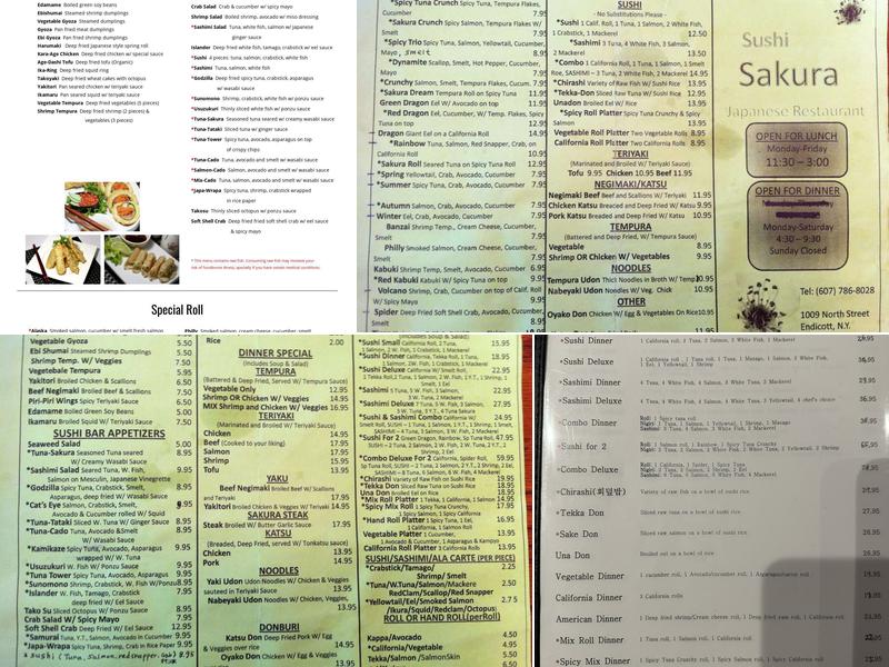 Sakura Menu