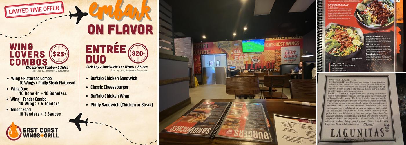 East Coast Wings + Grill Menu