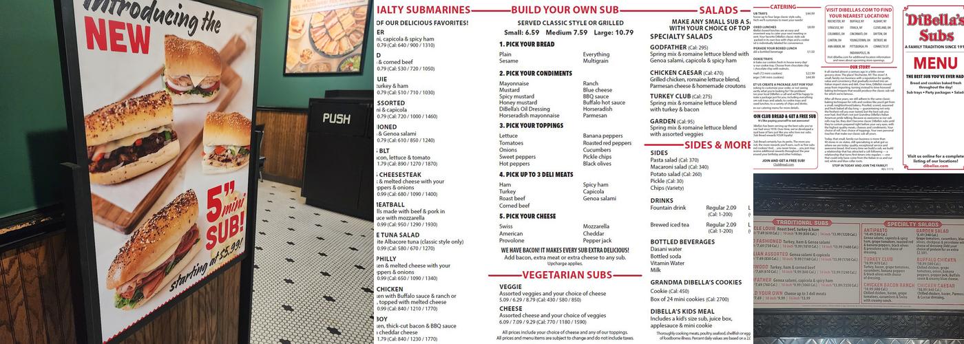 DiBella's Subs Menu