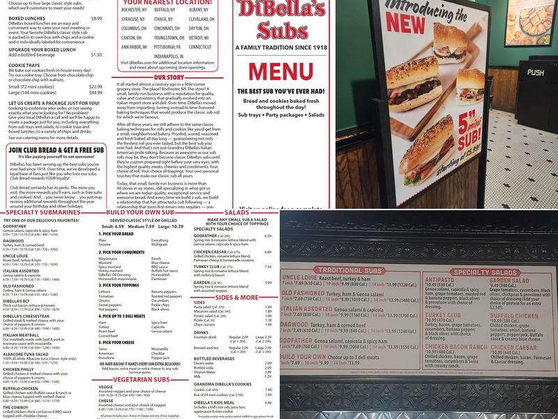 DiBella's Subs Menu