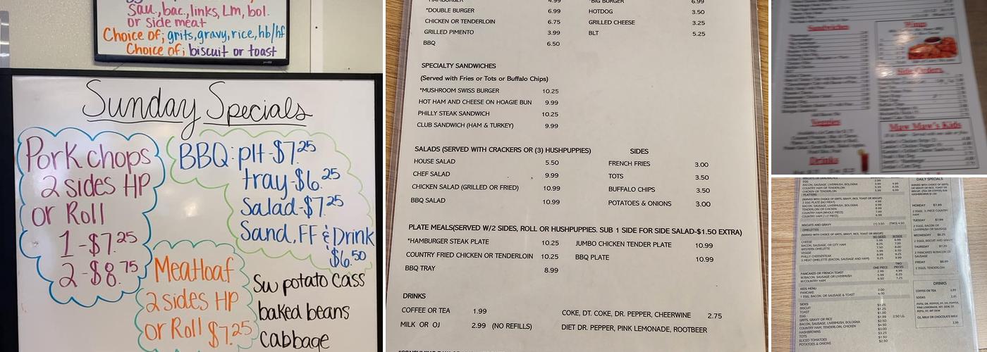 Rusty Gate Cafe Menu