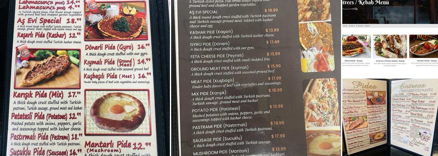 As Evi Turkish Cuisine Menu