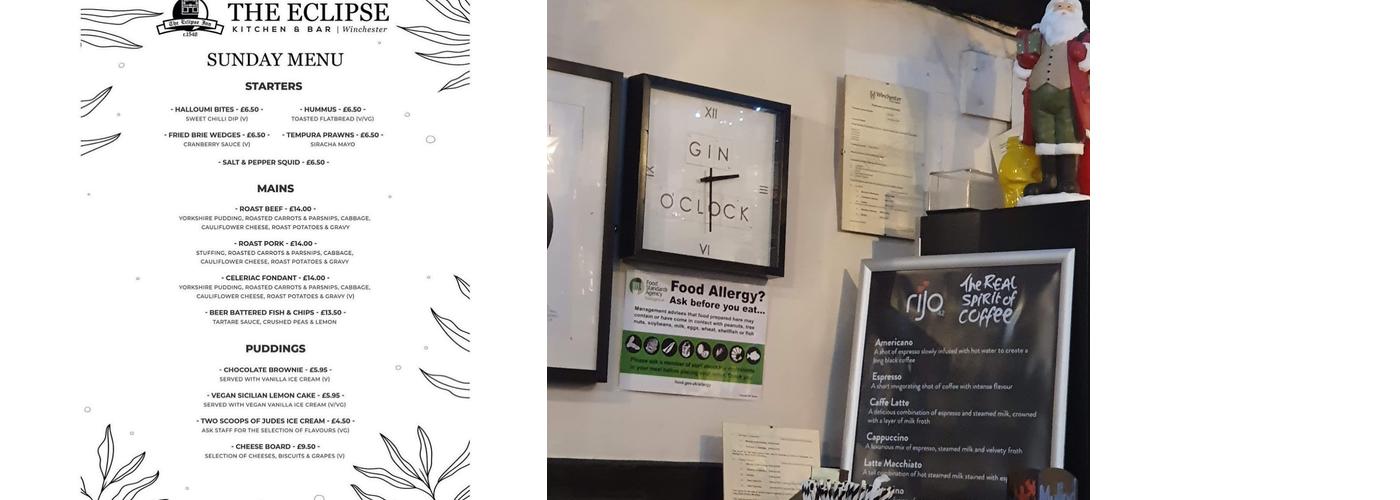 The Eclipse Inn Menu