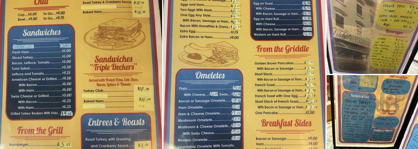 Eddy's Menu