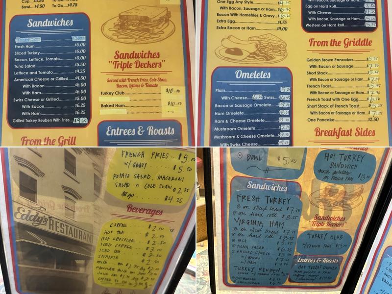 Eddy's Menu