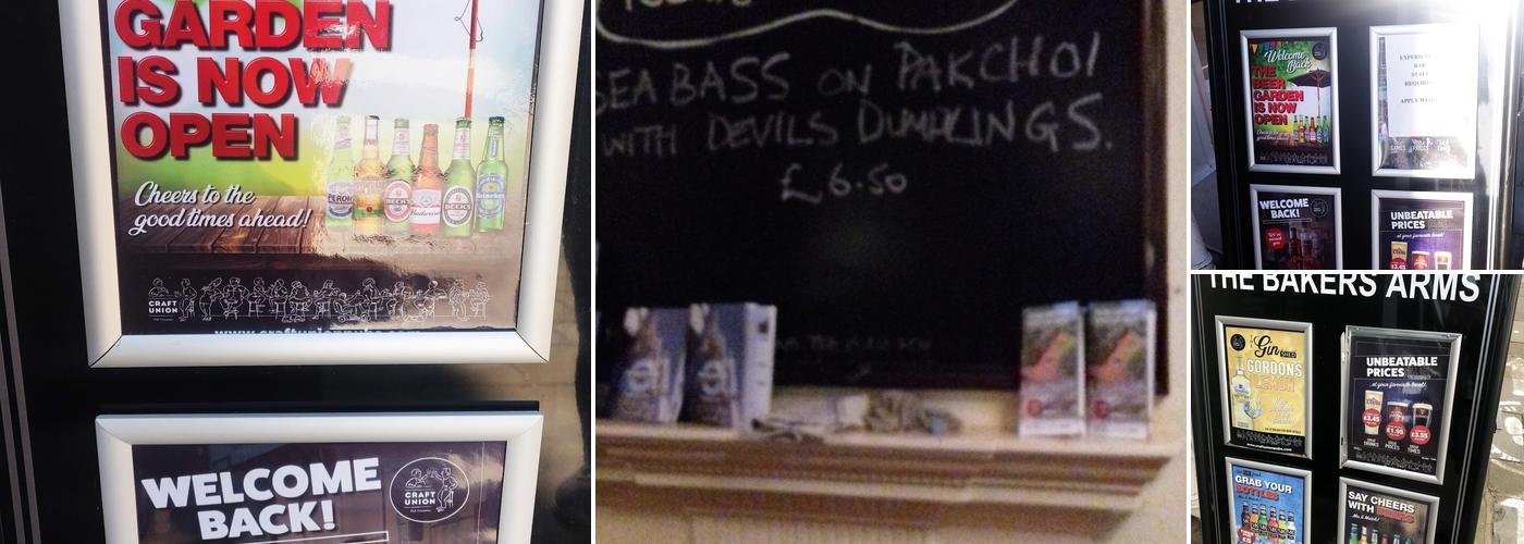 The Bakers Arms Menu