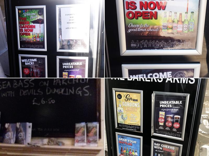 The Bakers Arms Menu