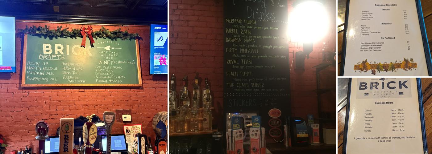 Brick Corning, NY Menu