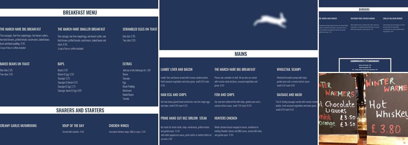 The March Hare Menu