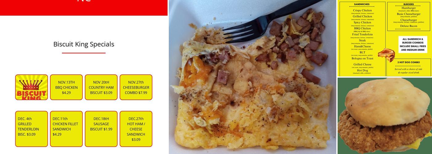 Biscuit King Menu
