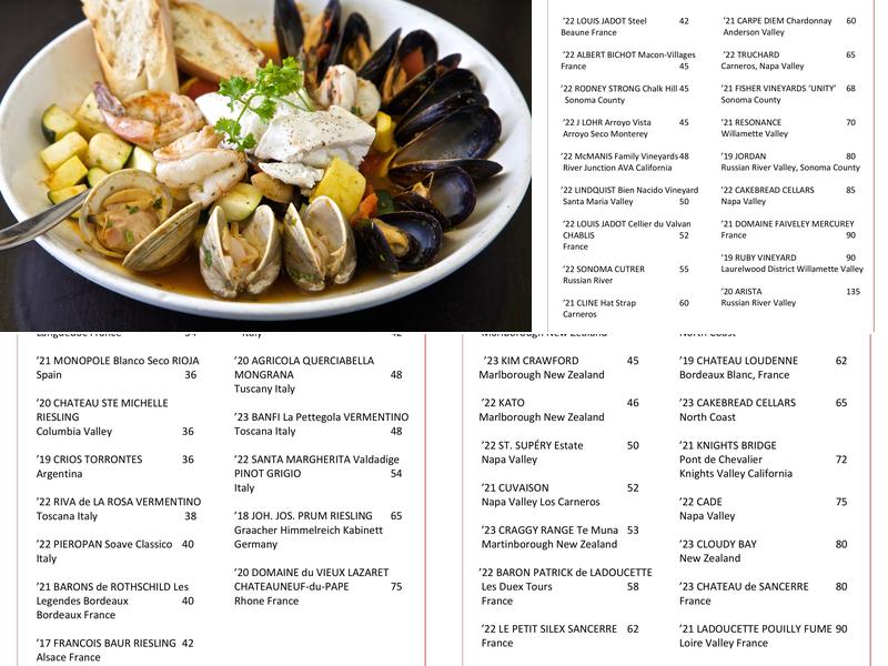 Ruby's Oyster Bar & Bistro Menu