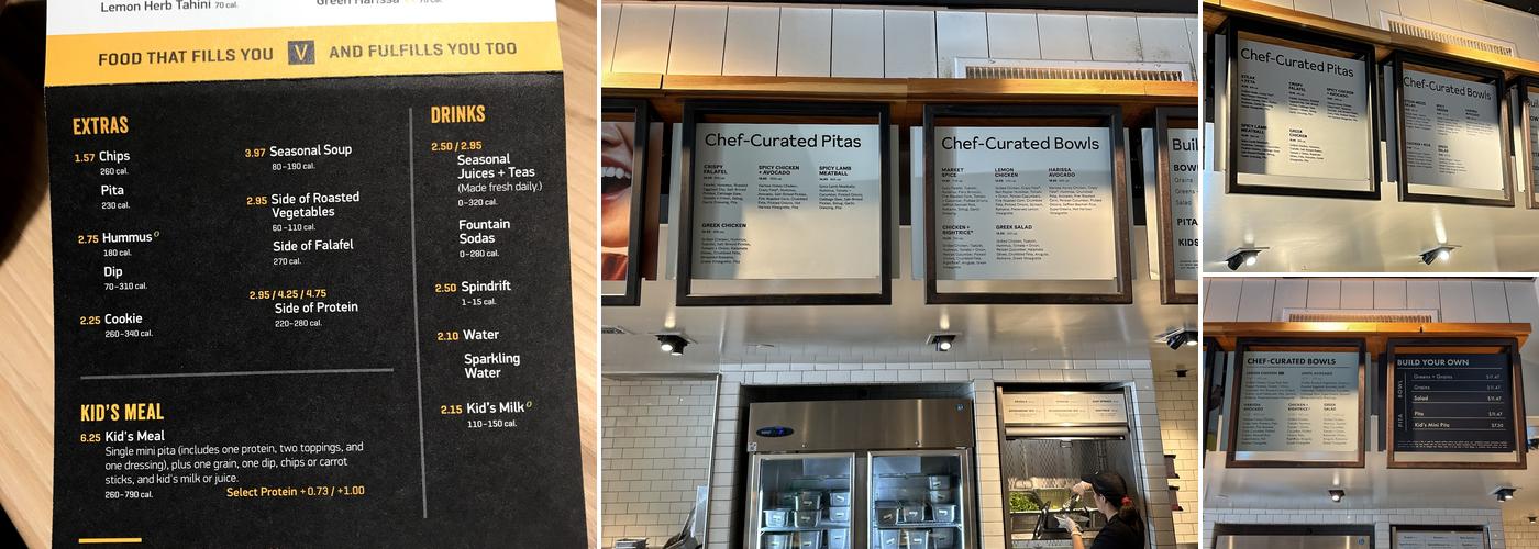 CAVA Menu