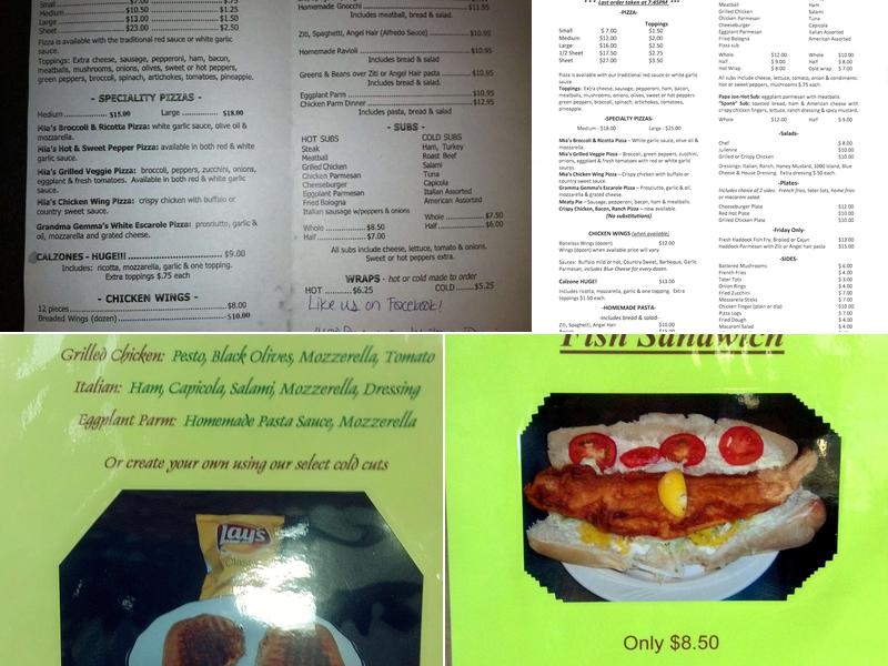 Montesano's Pizza Menu