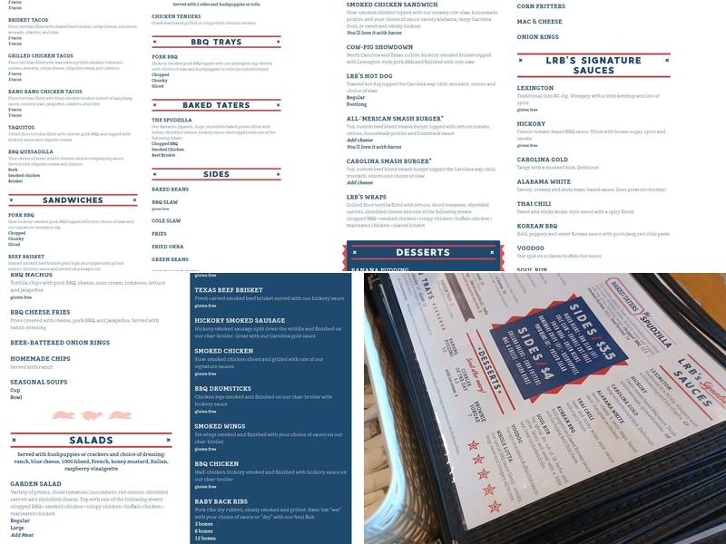 Little Richard's BBQ Menu