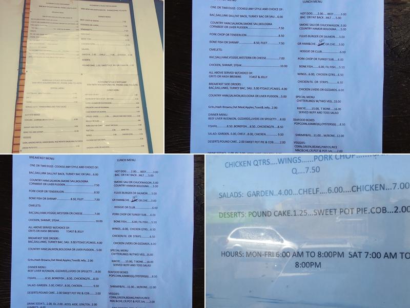 Ackingna's Place Menu