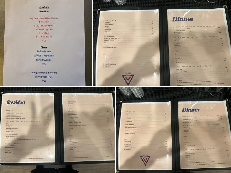 Eagle View Saloon Menu