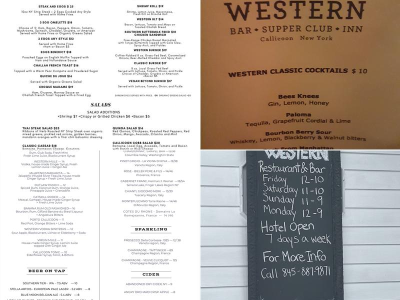 Western Inn Menu