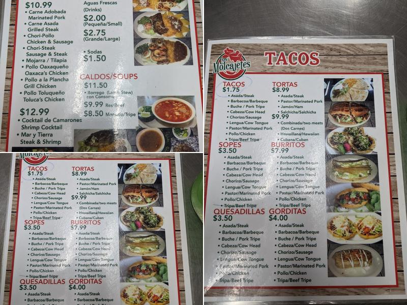 Taqueria Los Molcajetes Menu