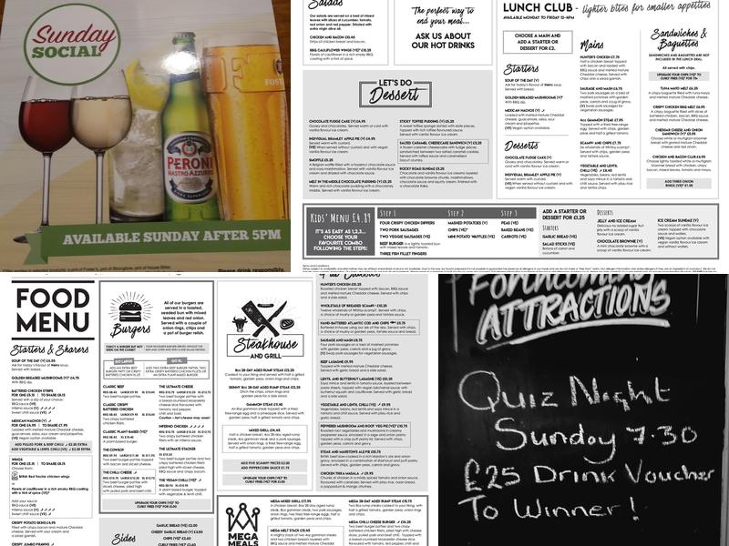 Old Thatched Inn Menu