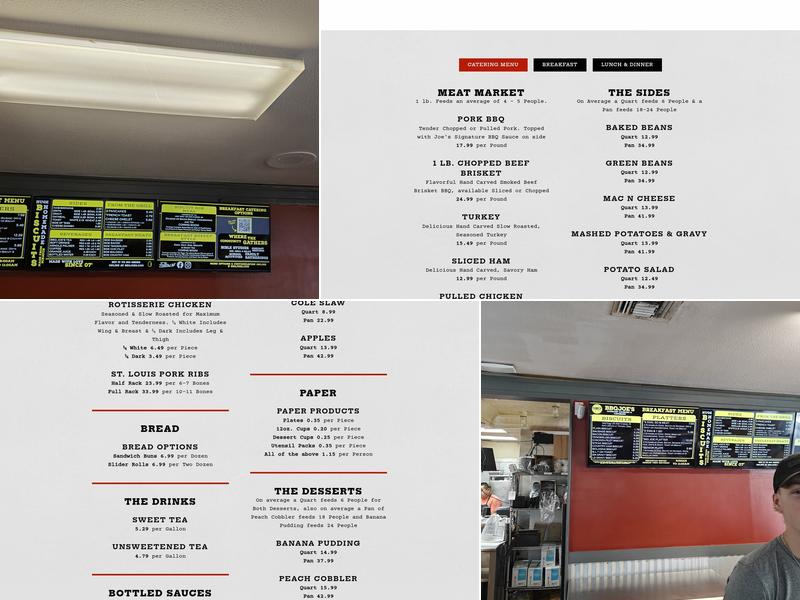 BBQ Joe's Country Cooking Menu