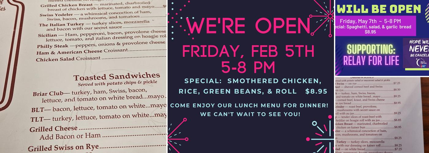 Rosebriar Menu