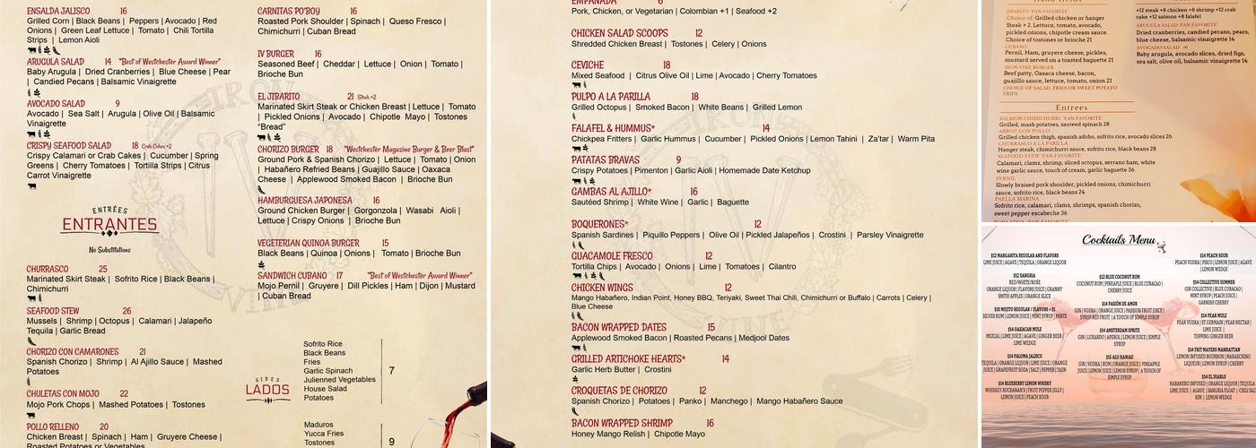 Iron Vine Tapas Bar And Restaurant Menu