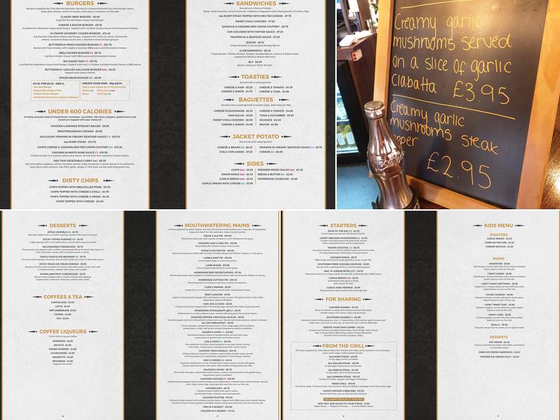 Wilsthorpe Tavern Menu