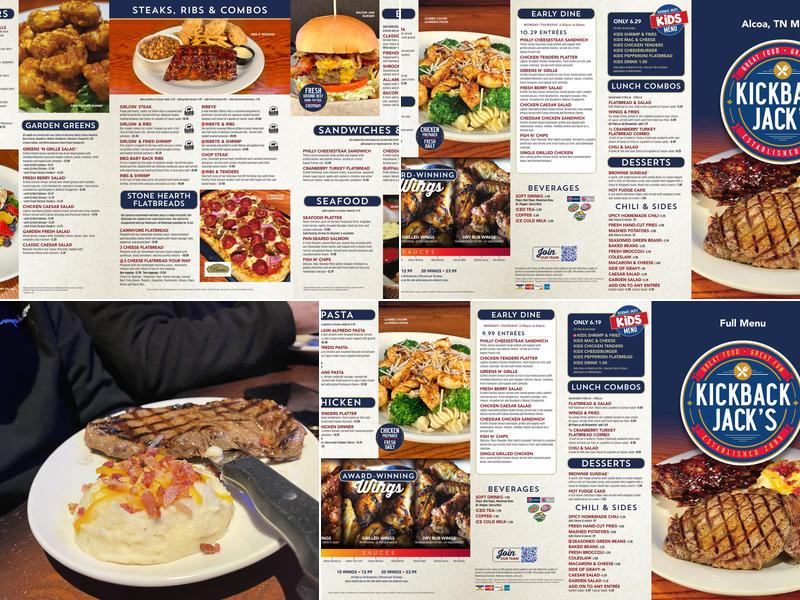 Kickback Jack's Menu