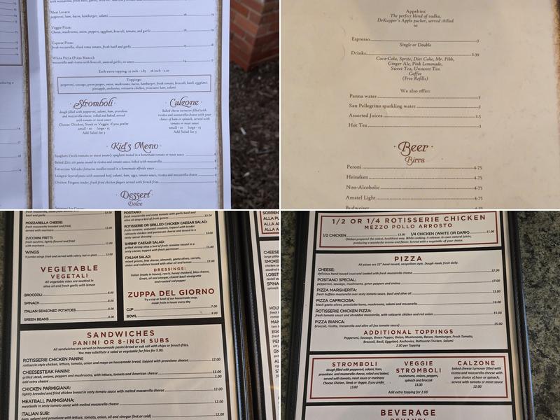 POSITANO Menu