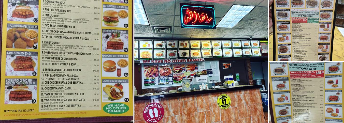 Bakhter Halal Kabab Afghan Menu