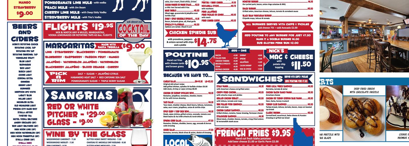 Hobo's Menu