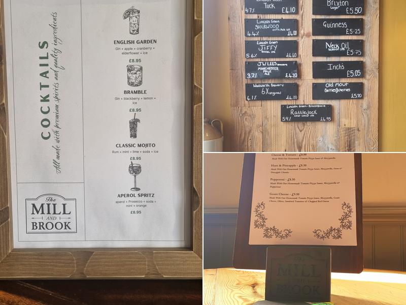The Mill & Brook Menu