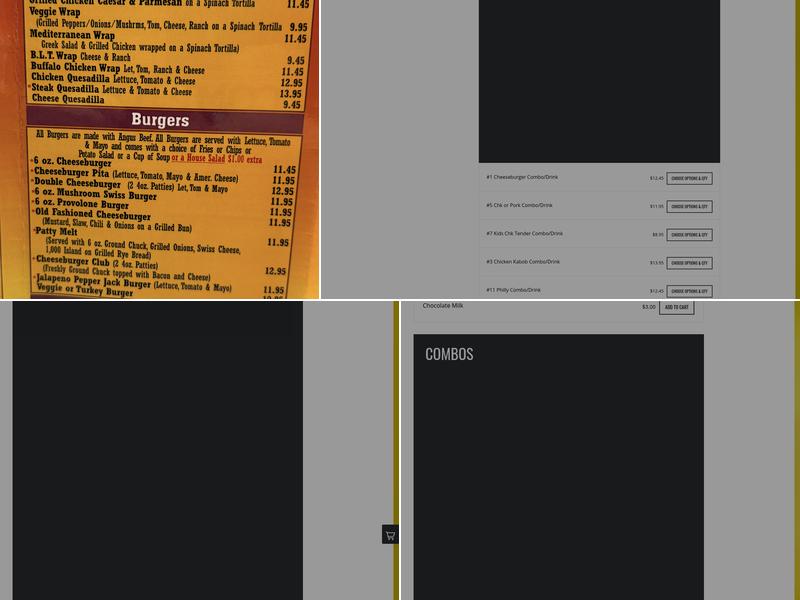 Alex's Grill and Ice Cream Menu