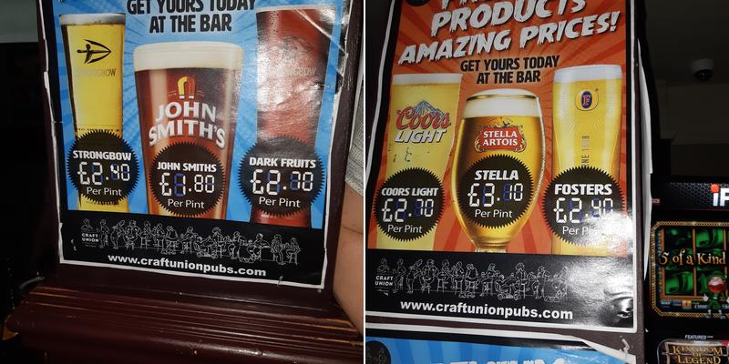 The Ancient Borough Arms Menu