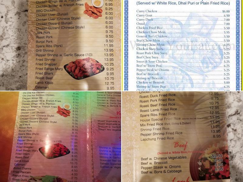 Windies Menu