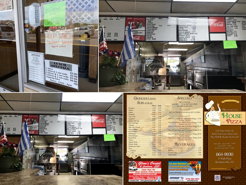 Mechanicville House of Pizza Menu