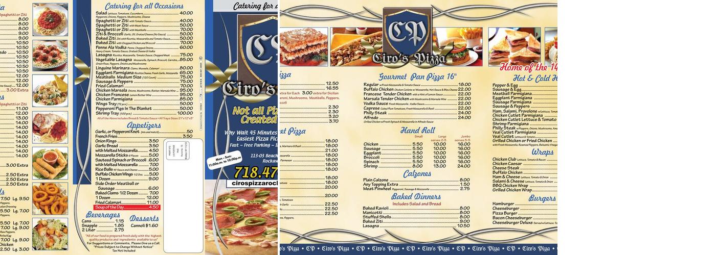 Ciro's Menu