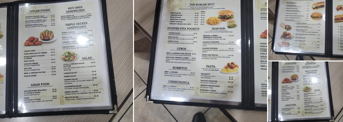 Cafe Menu