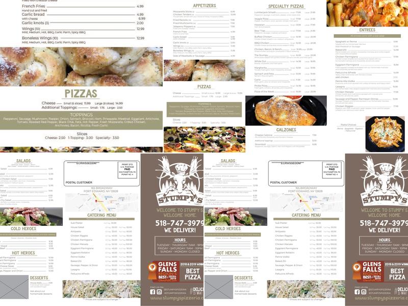 Stumpy's Pizzeria Menu