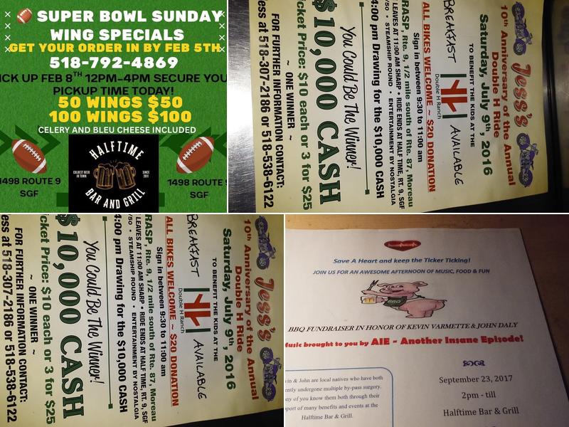 The Halftime Bar & Grill Menu