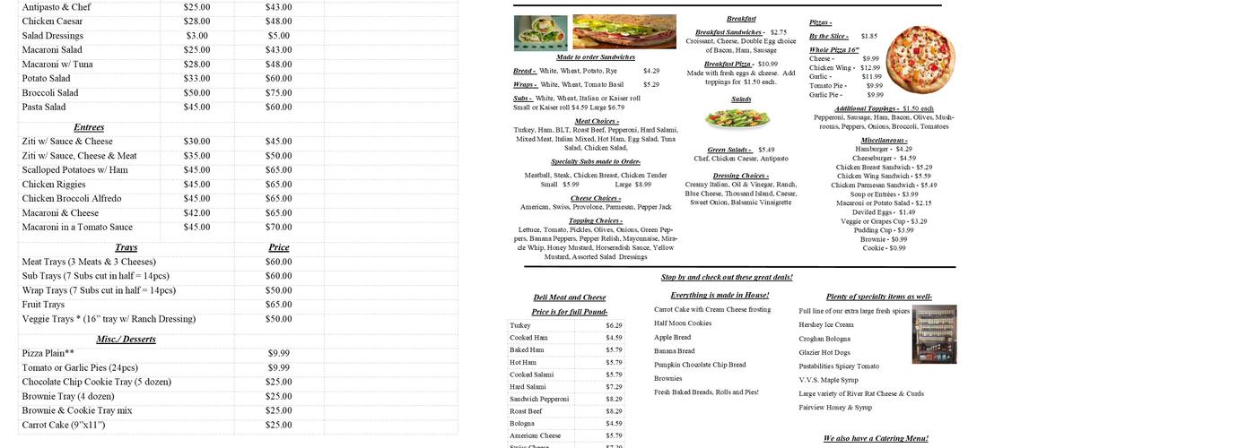 31 Express Menu