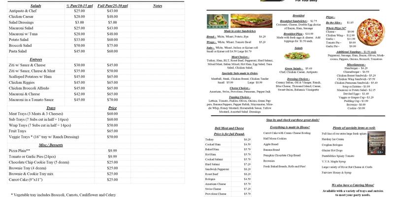 31 Express Menu