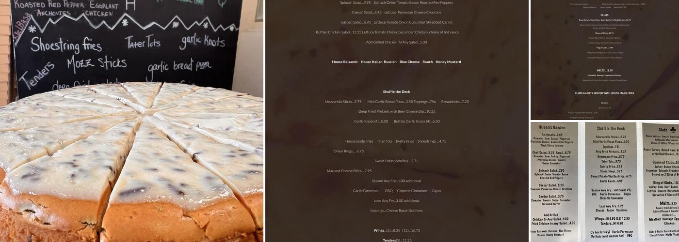 Queen of Harts Pizza Menu